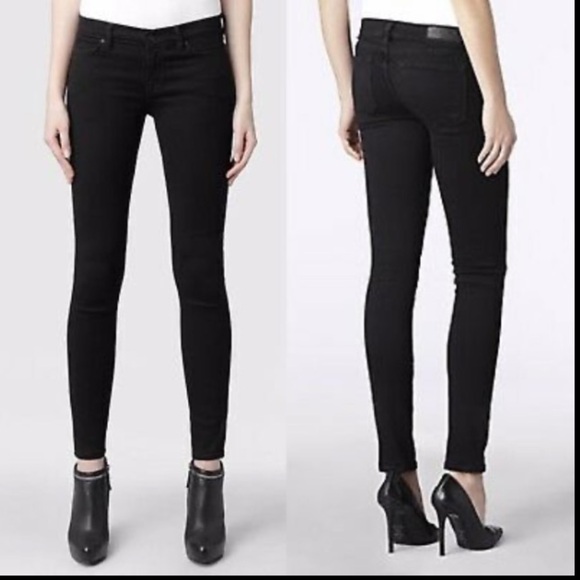 B4 Allsaints Spitalfields Black Skinny Jeans - Picture 1 of 8